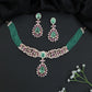 Crystal Rose Gold Beads Necklace with Decorative Floral Elements