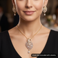 Designer Pendant Set with Curved Openwork Craftsmanship