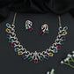 Statement GJ Necklace with Decorative Crystal Swirls