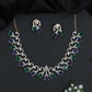 Statement GJ Necklace with Decorative Crystal Swirls