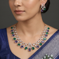 Statement GJ Necklace with Decorative Crystal Swirls