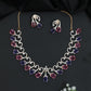 Statement GJ Necklace with Decorative Crystal Swirls