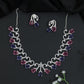 Statement GJ Necklace with Decorative Crystal Swirls