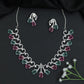 Statement GJ Necklace with Decorative Crystal Swirls