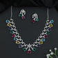 Statement GJ Necklace with Decorative Crystal Swirls