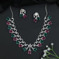 Statement GJ Necklace with Decorative Crystal Swirls
