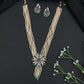 Multi-Strand Beads Necklace with Floral Medallion Centerpiece