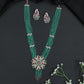 Multi-Strand Beads Necklace with Floral Medallion Centerpiece