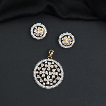 Elegant Pendant Set with Floral Centre Arrangement