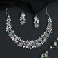 Crystal Floral Garden Necklace with Matching Earrings