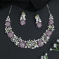 Crystal Floral Garden Necklace with Matching Earrings