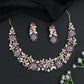 Crystal Floral Garden Necklace with Matching Earrings