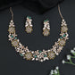 Crystal Floral Garden Necklace with Matching Earrings
