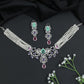 Choker with Floral Arrangement and Crystal Accents