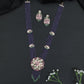 Floral Cluster Medallion Beads Necklace with Matching Earrings