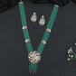 Floral Cluster Medallion Beads Necklace with Matching Earrings