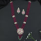 Floral Cluster Medallion Beads Necklace with Matching Earrings