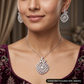 Circular Pendant Set with Floral Arrangement Detailing