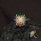 Floral Petal Crystal Finger Ring with Layered Bloom Design