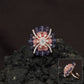 Floral Petal Crystal Finger Ring with Layered Bloom Design