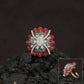 Floral Petal Crystal Finger Ring with Layered Bloom Design