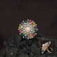 Multi Petal Crystal Finger Ring with Pearl Centerpiece