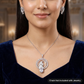 Decorative Pendant Set with Swan Motif and Drop Accent