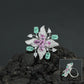 Decorative Floral Finger Ring with Radiating Bloom Pattern