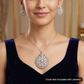 Elegant Pendant Set with Floral Arrangement and Pearl Embellishments