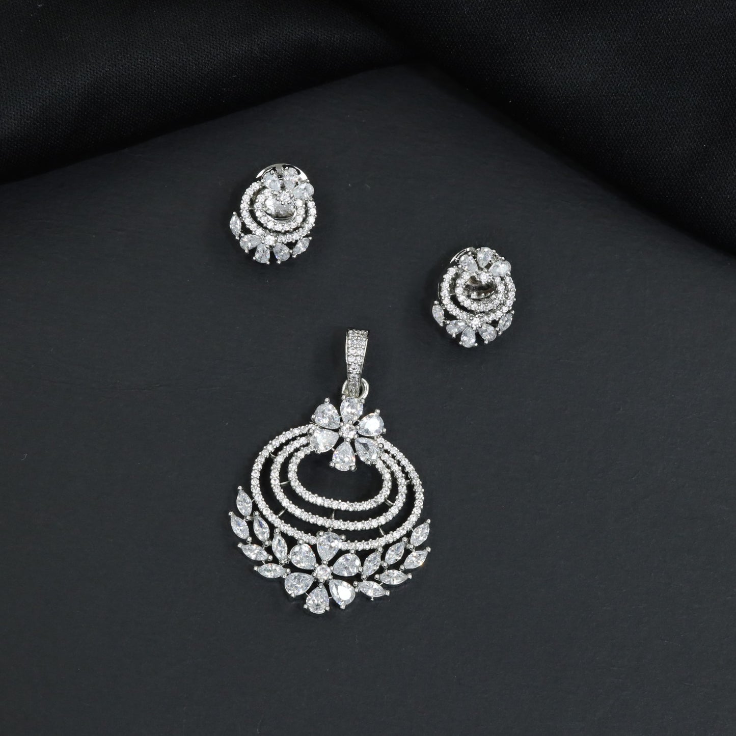 Decorative Pendant Set with Floral Border Detailing