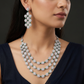 Timeless rhodium necklace featuring ornamental artistry