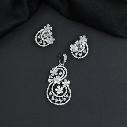 Decorative Pendant Set with Scroll Pattern and Floral Detailing