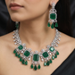Modern rhodium necklace showcasing couture craftsmanship