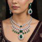 Fashioned rhodium necklace showcasing premium gemstone brilliance