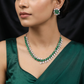Heritage Garland Rhodium Necklace Set with Leaf Links