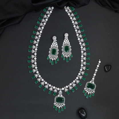 Chandbali Long Haara Combo Set with Scalloped Halos