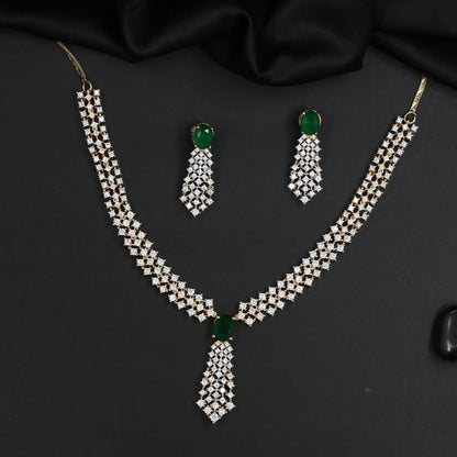 Elevated Gj necklace featuring ornamental gemstone artistry