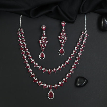 Majestic Gj necklace with cascading gemstone brilliance