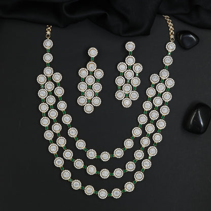 Gj necklace with ornate circular detailing