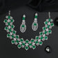 Grand Floral Necklace Set with Double Layer Silhouette