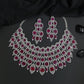 Festoon Style Necklace Set with Linked Pear Motifs