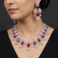 Decorative Bloom Necklace Set with Statement Floral Arrangement