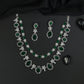 Double Strand Floral Necklace Set with Medallion Motifs