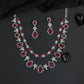 Double Strand Floral Necklace Set with Medallion Motifs