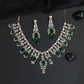 Botanical Scroll Necklace Set with Decorative Drop Accents
