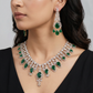 Botanical Scroll Necklace Set with Decorative Drop Accents