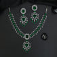 Leaf and Floral Necklace Set with Ornamental Pendant