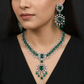 Leaf and Floral Necklace Set with Ornamental Pendant