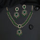 Leaf and Floral Necklace Set with Ornamental Pendant