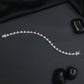 Rhodium Bracelet with Linked Leaf Elements and Graceful Silhouette